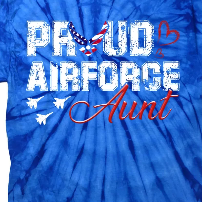 Proud Air Force Aungift Us Heart Military Gift Tie-Dye T-Shirt