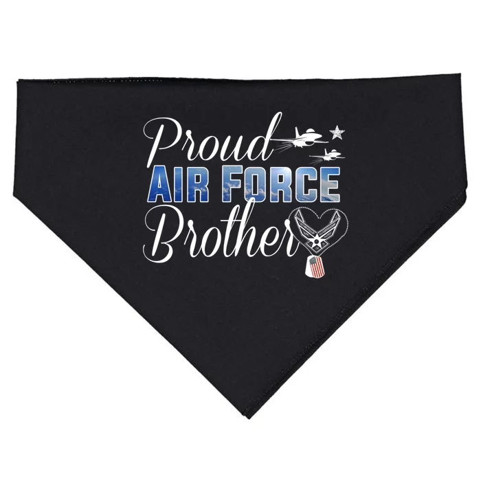 Proud Air Force Brother Heargift Us Air Force Military Gift USA-Made Doggie Bandana