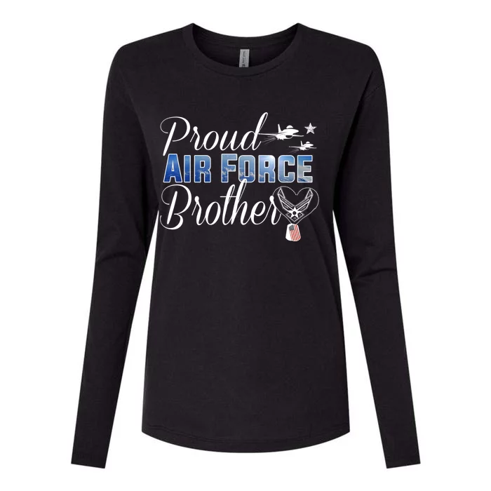 Proud Air Force Brother Heargift Us Air Force Military Gift Womens Cotton Relaxed Long Sleeve T-Shirt