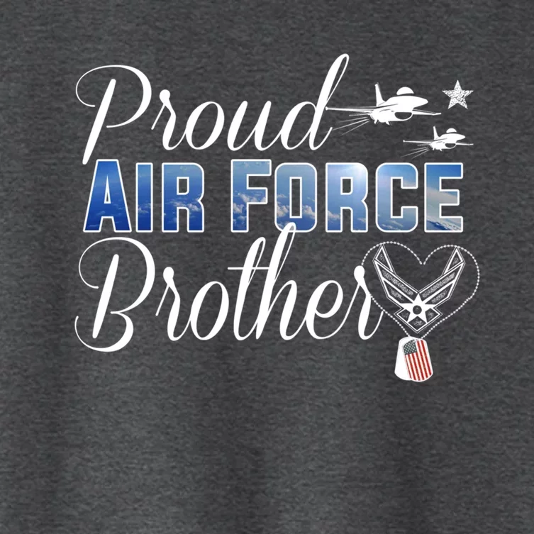 Proud Air Force Brother Heargift Us Air Force Military Gift Women's Crop Top Tee