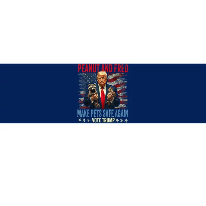 Peanut And Fred Make Pets Safe Again Trump 2024 Usa Grunged Flag Bumper Sticker