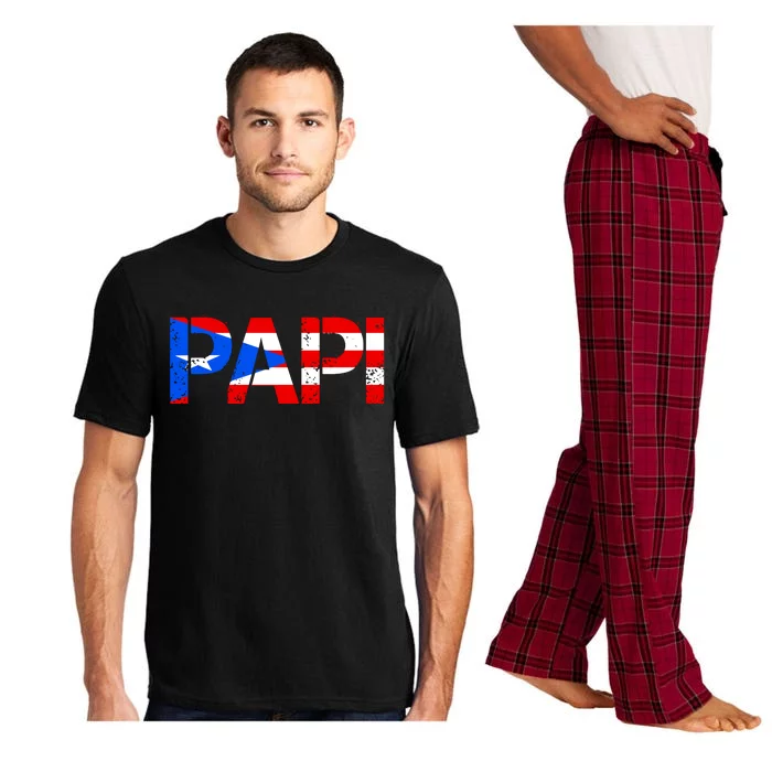 Papi American Flag Vintage Father's Day Pajama Set