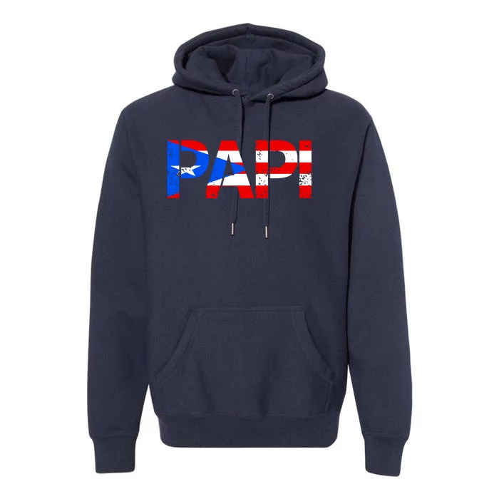 Papi American Flag Vintage Father's Day Premium Hoodie