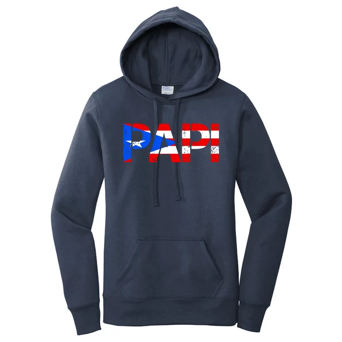 Papi American Flag Vintage Father's Day Women's Pullover Hoodie