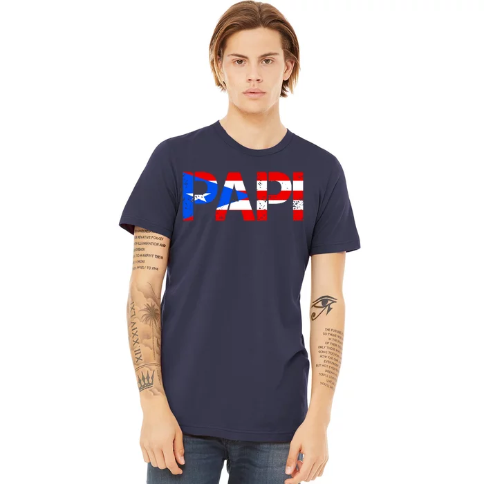 Papi American Flag Vintage Father's Day Premium T-Shirt