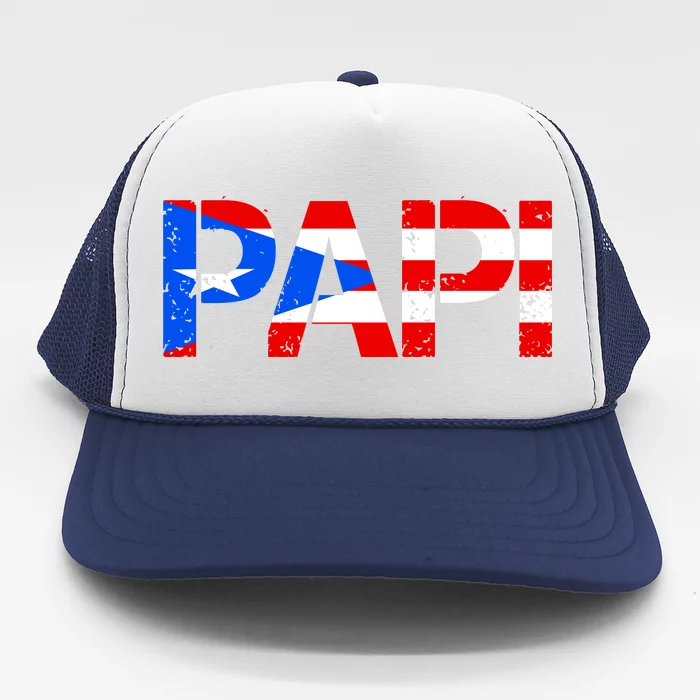 Papi American Flag Vintage Father's Day Trucker Hat