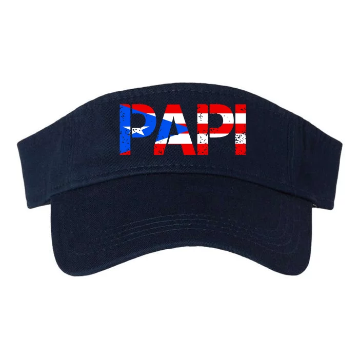 Papi American Flag Vintage Father's Day Valucap Bio-Washed Visor