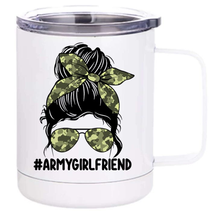 Proud Army Friend Tee For Army Wives Army Gift Front & Back 12oz Stainless Steel Tumbler Cup