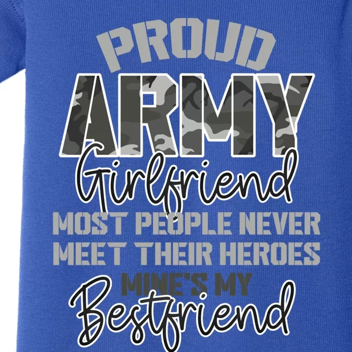 Proud Army Friend To Hero Best Friend Memorial Day Gift Cool Gift Baby Bodysuit