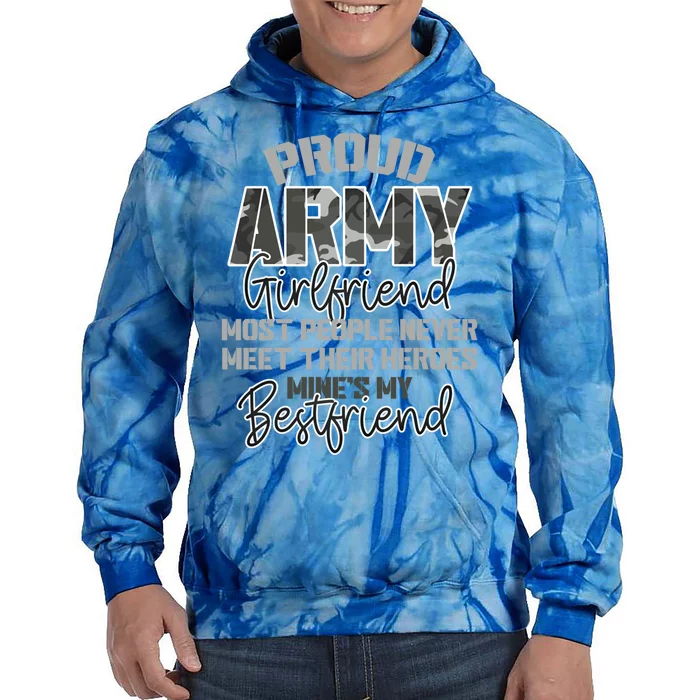 Proud Army Friend To Hero Best Friend Memorial Day Gift Cool Gift Tie Dye Hoodie