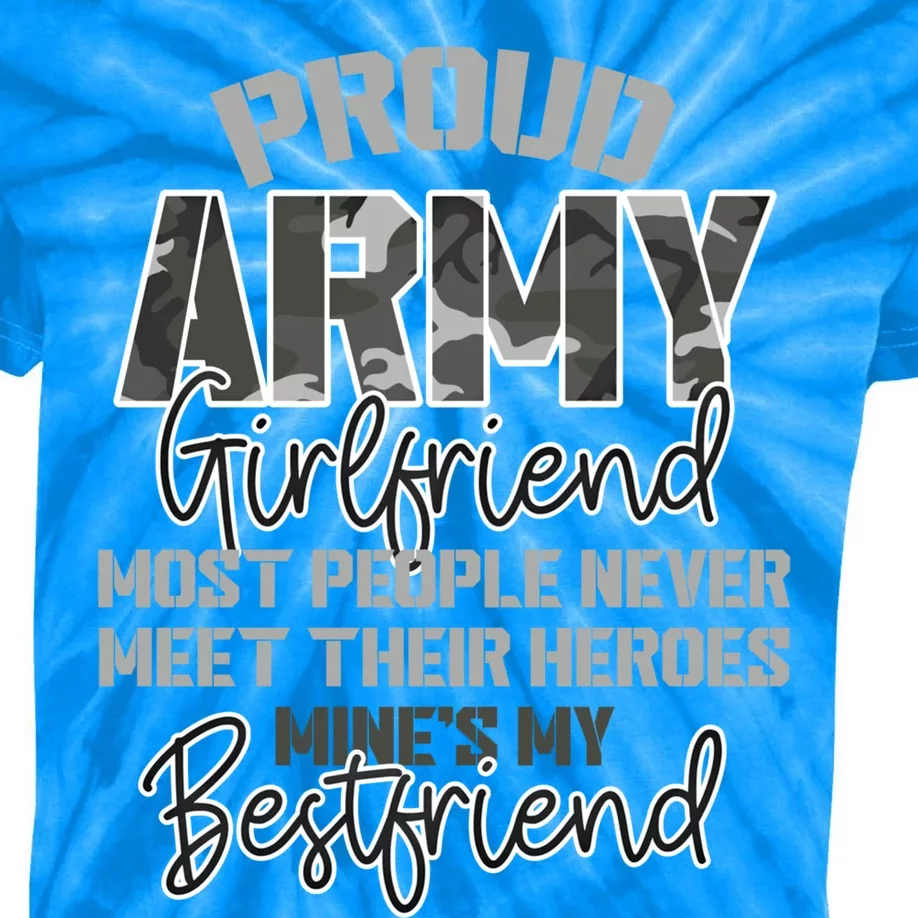 Proud Army Friend To Hero Best Friend Memorial Day Gift Cool Gift Kids Tie-Dye T-Shirt