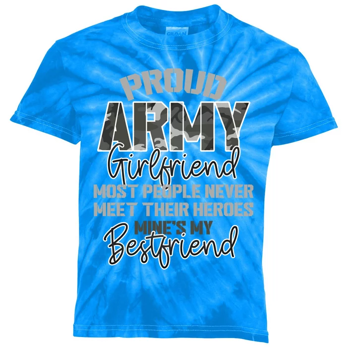 Proud Army Friend To Hero Best Friend Memorial Day Gift Cool Gift Kids Tie-Dye T-Shirt