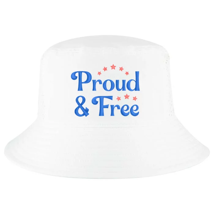 Proud And Free Usa 4th Of July Cool Comfort Performance Bucket Hat