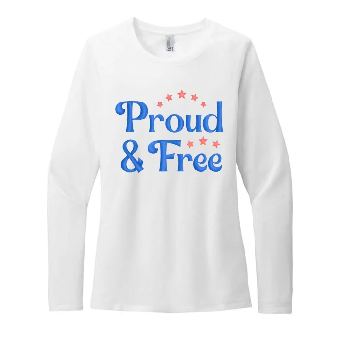 Proud And Free Usa 4th Of July Womens CVC Long Sleeve Shirt