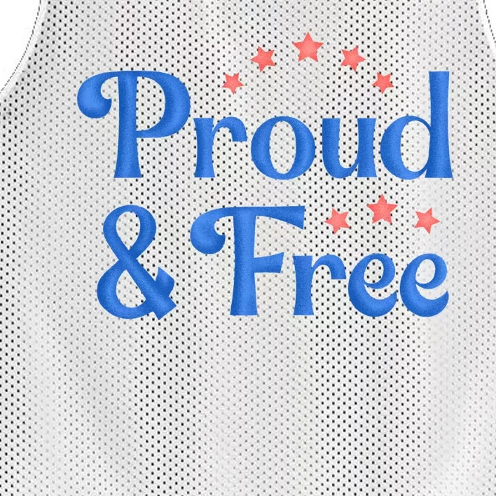 Proud And Free Usa 4th Of July Mesh Reversible Basketball Jersey Tank