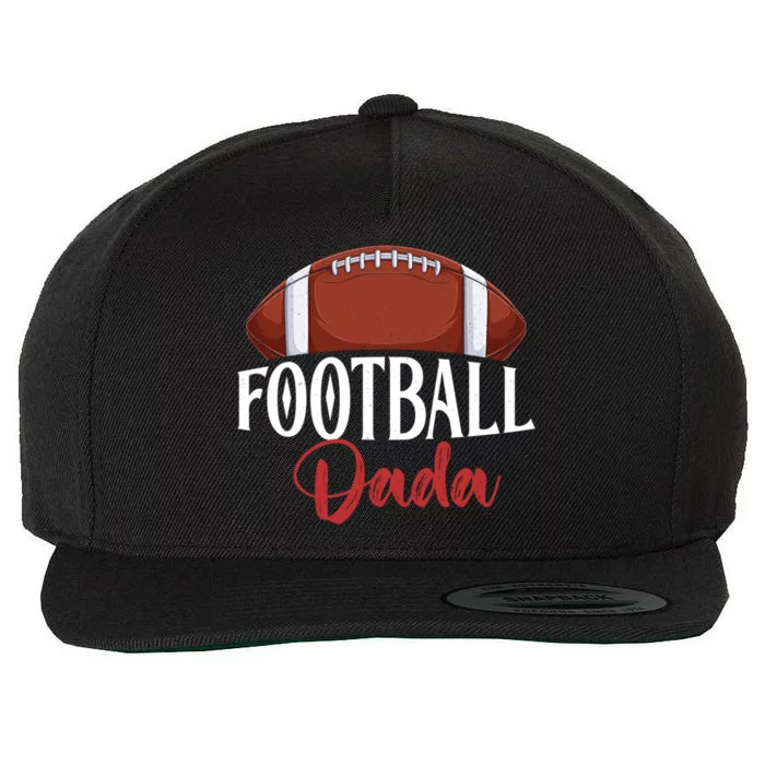 Proud American Football Dada Funny Gift For FatherS Day Cute Gift Wool Snapback Cap