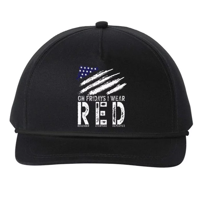 Patriotic American Flag Remember The Fallen Snapback Five-Panel Rope Hat