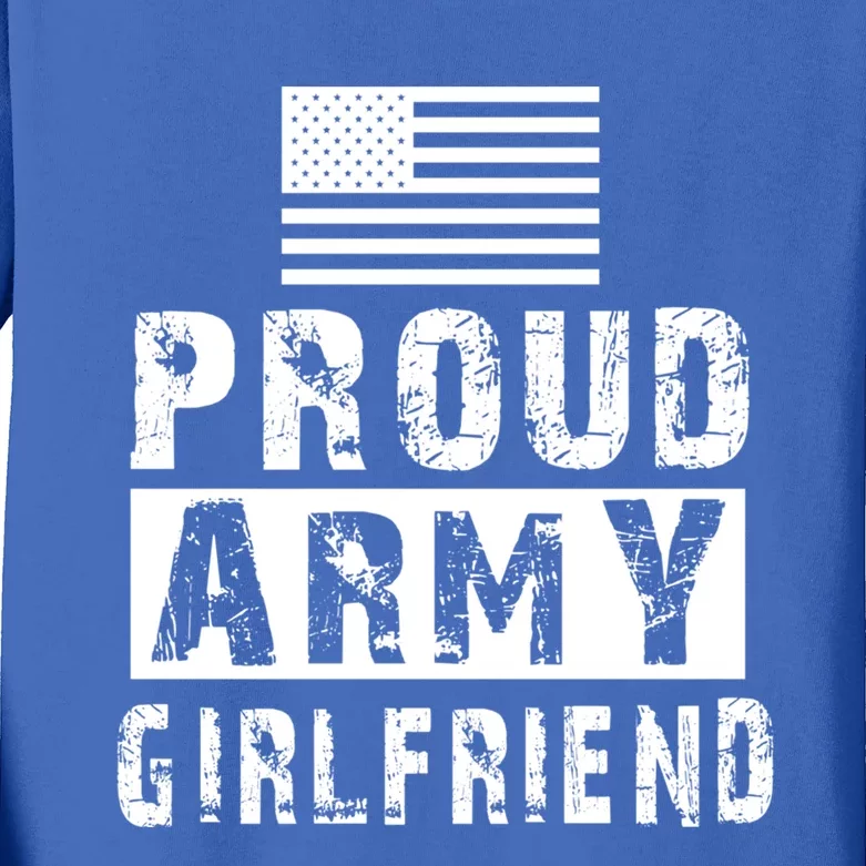 Proud Army Friend Family Military Appreciation Graphic Great Gift Kids Long Sleeve Shirt