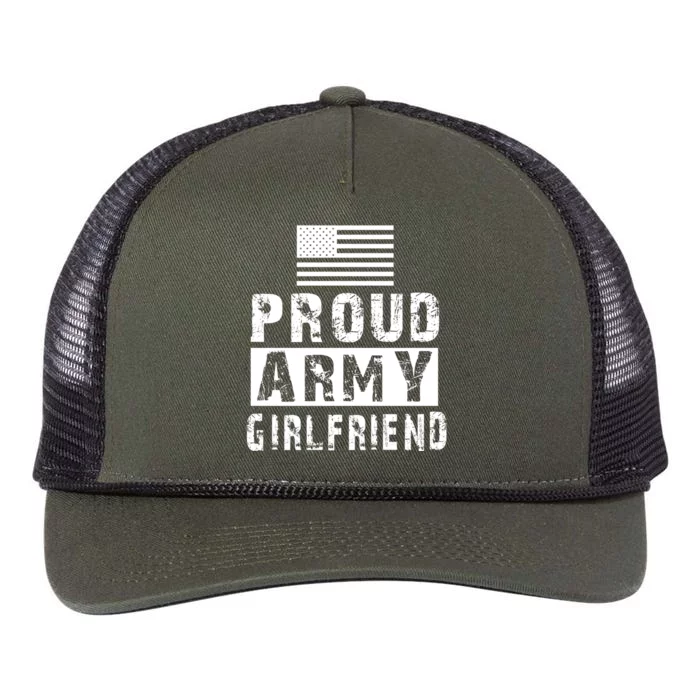 Proud Army Friend Family Military Appreciation Graphic Great Gift Retro Rope Trucker Hat Cap