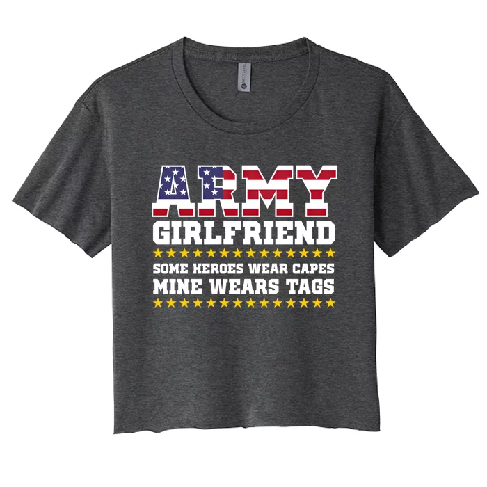 Proud Army Friend Gift Military Friend Hoody Hero Women's Crop Top Tee