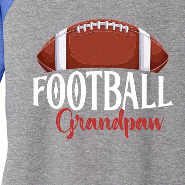 Proud American Football Grandpaw Funny Gift For FatherS Day Gift Women's Tri-Blend 3/4-Sleeve Raglan Shirt