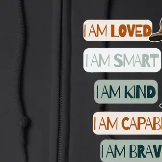 Positive Affirmations For African American Full Zip Hoodie