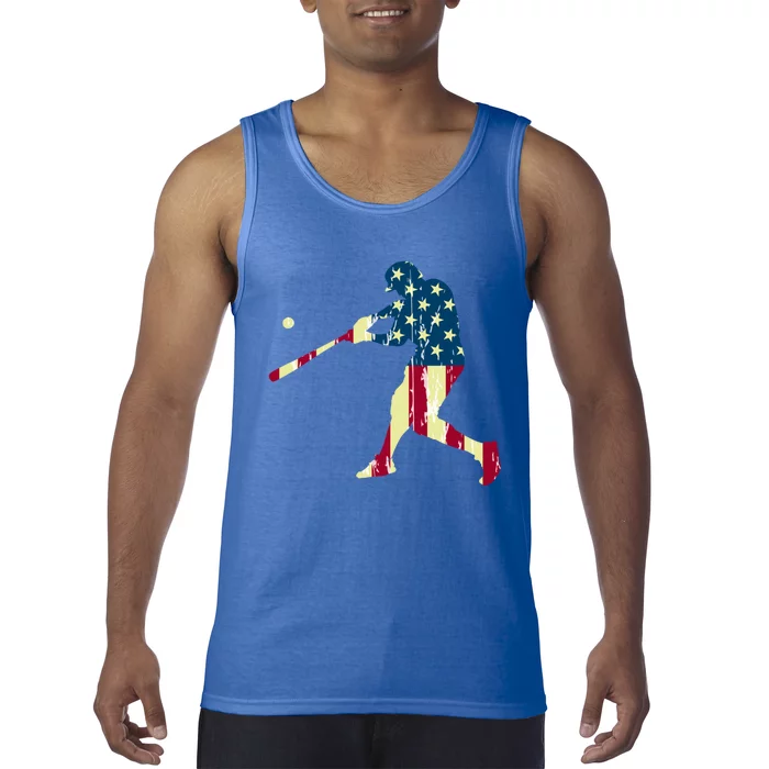 Patriotic American Flag Baseball Gift Baseball Gift Tank Top