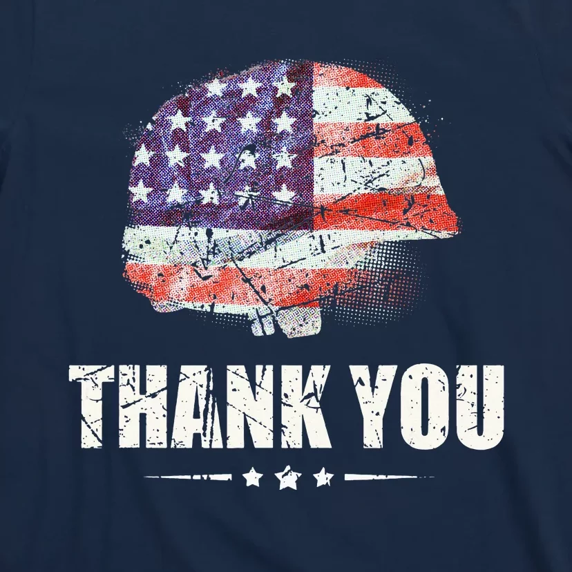 Patriotic American Flag Thank You T-Shirt