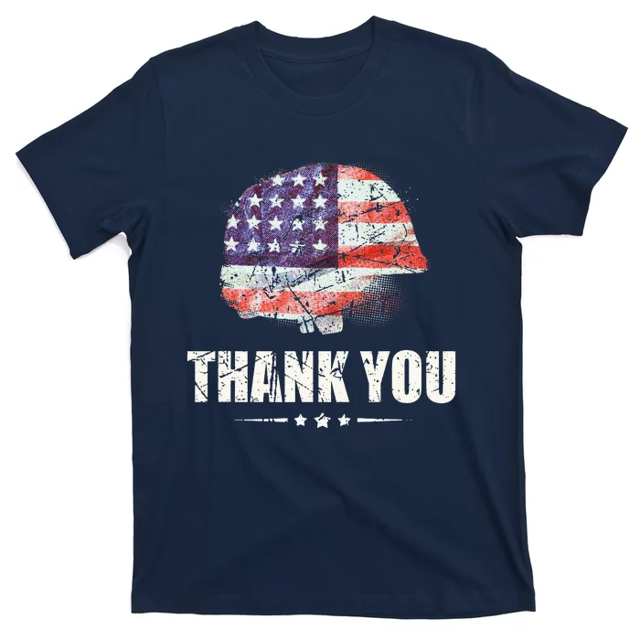 Patriotic American Flag Thank You T-Shirt