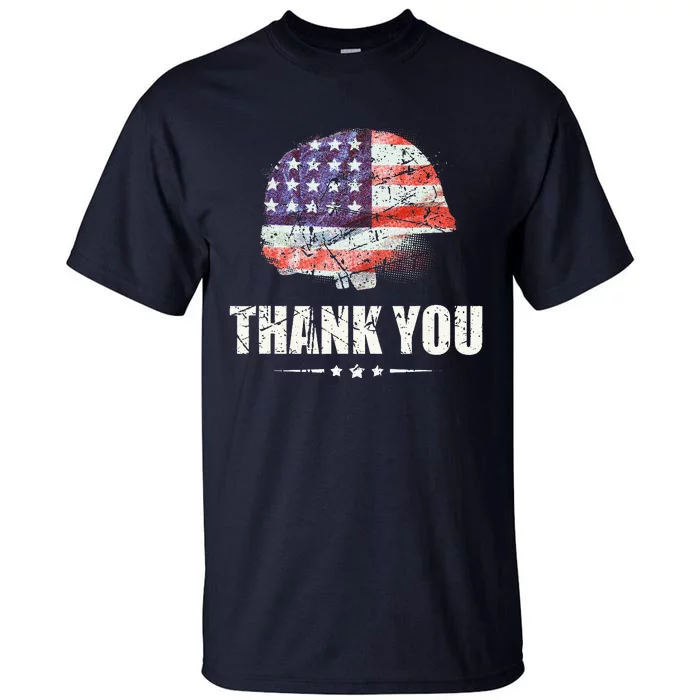 Patriotic American Flag Thank You Tall T-Shirt