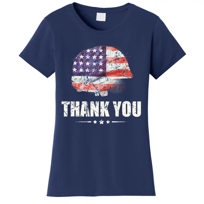 Patriotic American Flag Thank You Women's T-Shirt