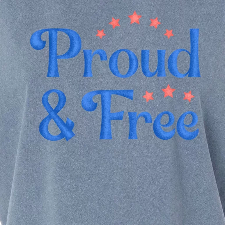 Proud And Free USA Holiday Garment-Dyed Women's Muscle Tee