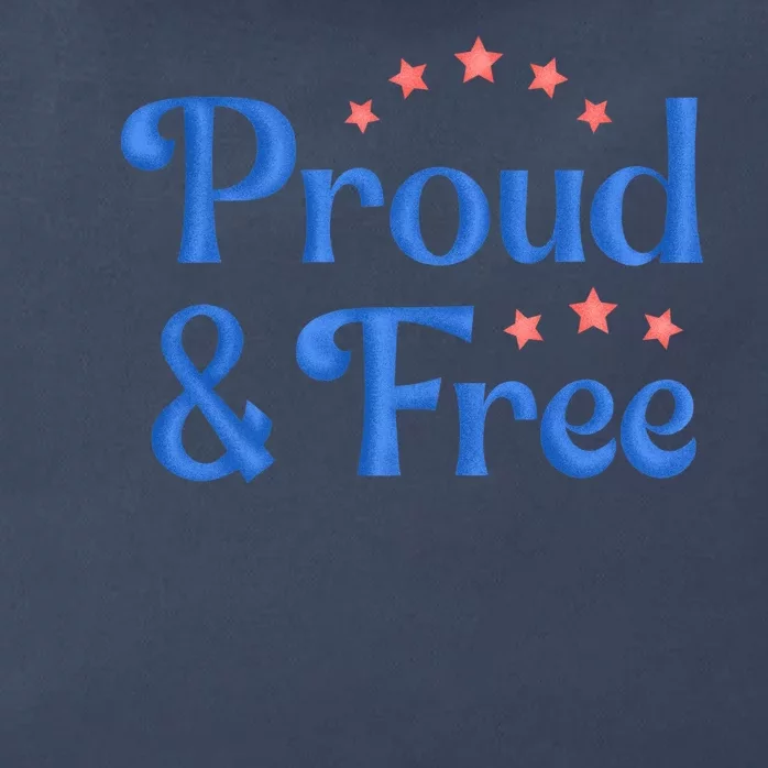 Proud And Free USA Holiday Zip Tote Bag