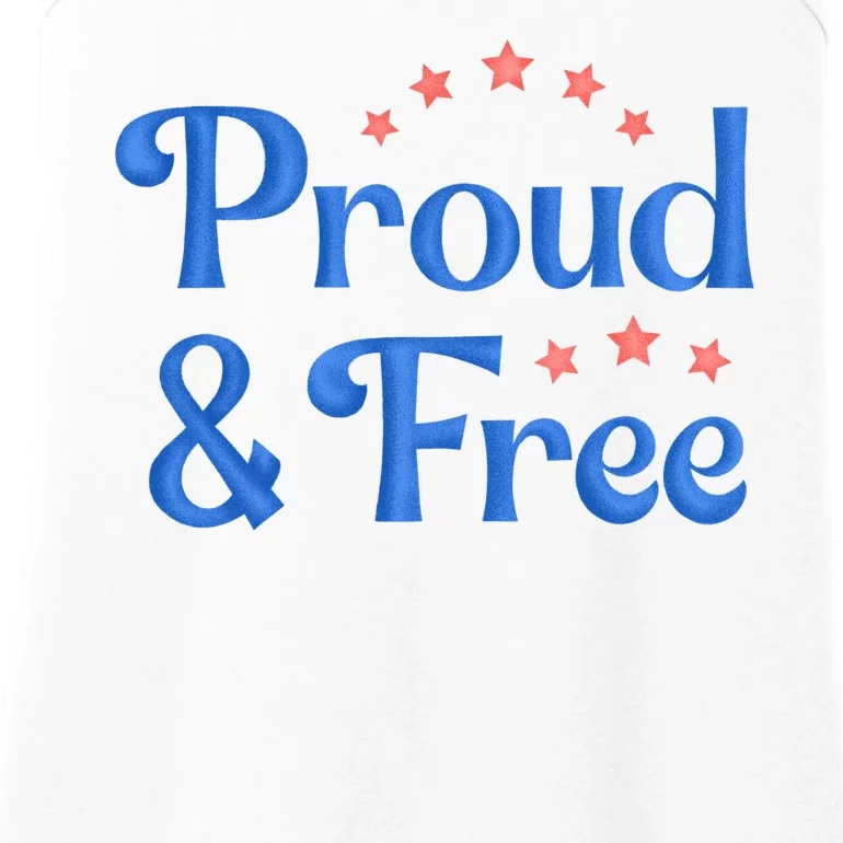 Proud And Free USA Holiday Ladies Essential Tank