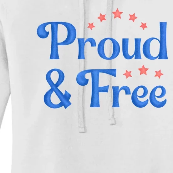 Proud And Free USA Holiday Women's Pullover Hoodie