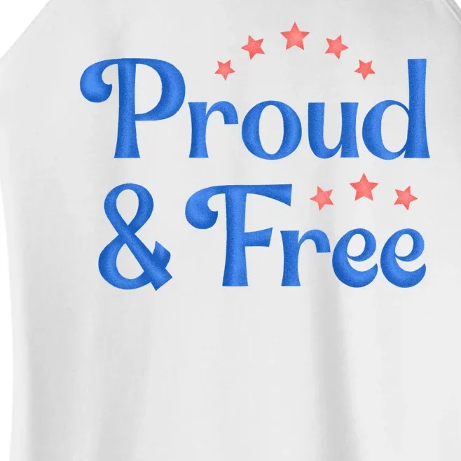 Proud And Free USA Holiday Women’s Perfect Tri Rocker Tank