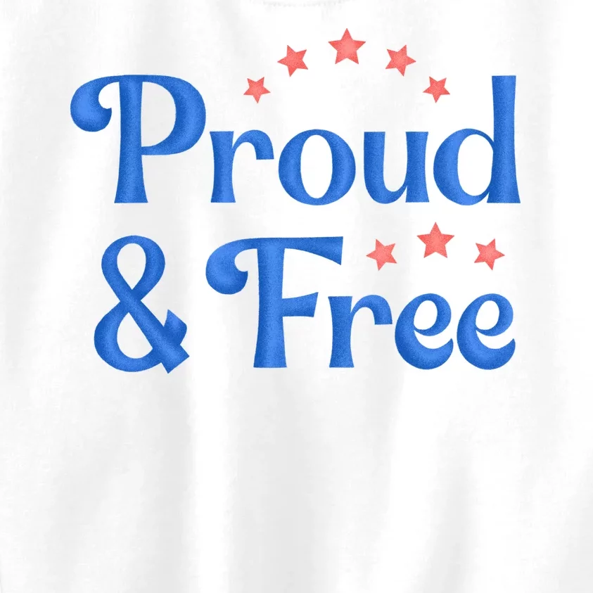 Proud And Free USA Holiday Kids Sweatshirt