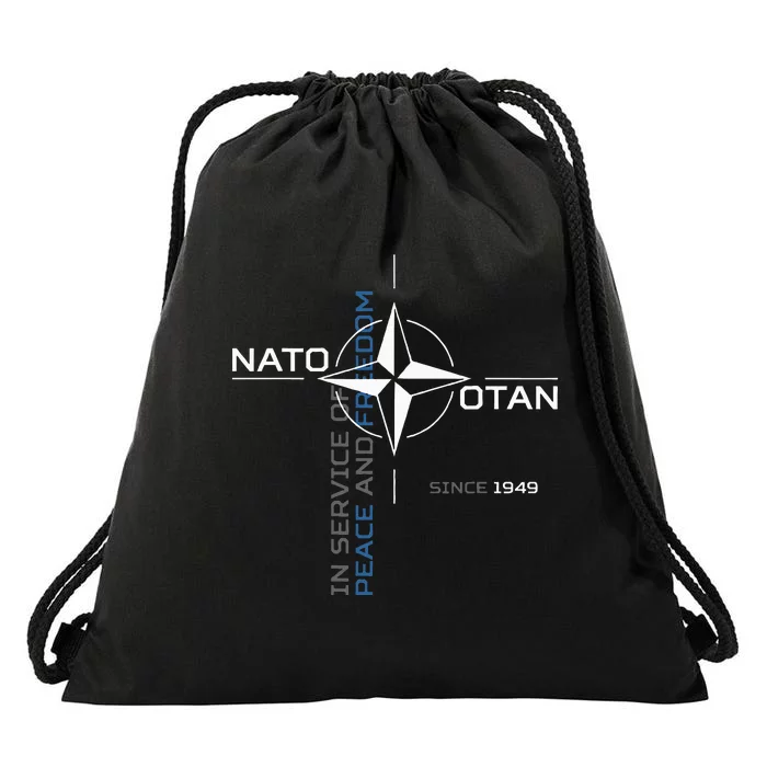 Peace And Freedom Otan Nato Drawstring Bag