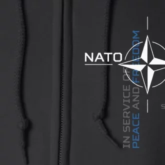 Peace And Freedom Otan Nato Full Zip Hoodie