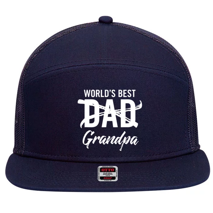 Pregnancy Announcement For Grandparents 7 Panel Mesh Trucker Snapback Hat