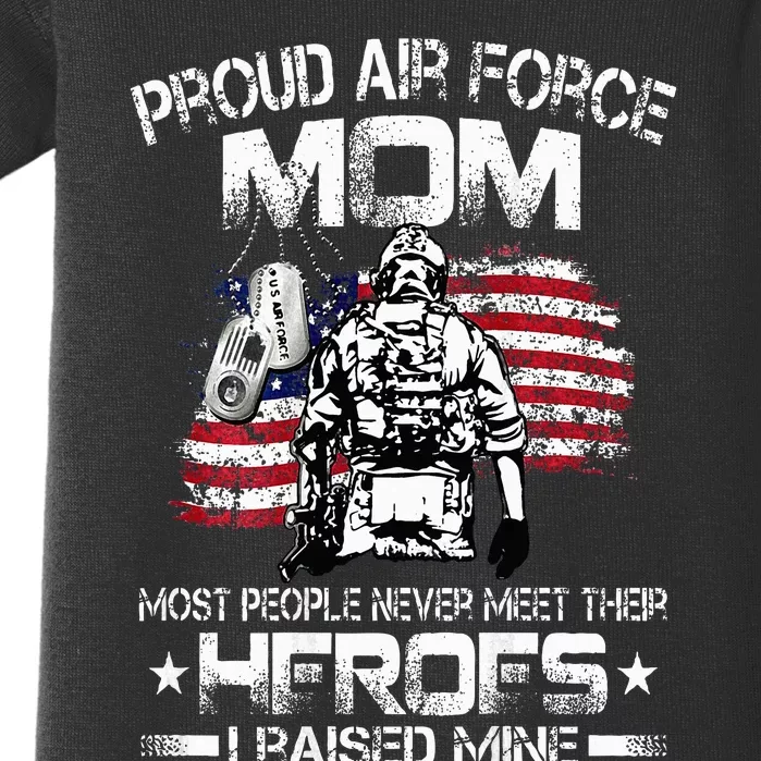 Proud Air Force Mom Air Force Graduation Mom USAF Heroes Baby Bodysuit