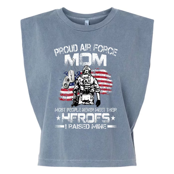 Proud Air Force Mom Air Force Graduation Mom USAF Heroes Garment-Dyed Women's Muscle Tee