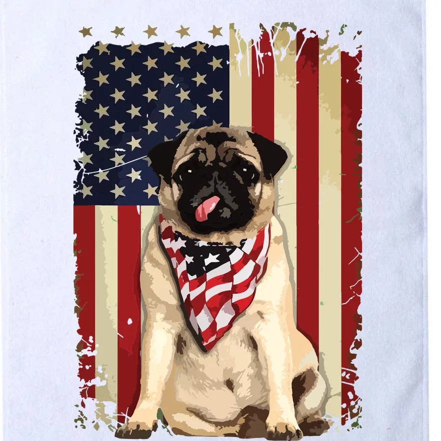 Pug American Flag 4th Of July Shirts Independence Platinum Collection Golf Towel