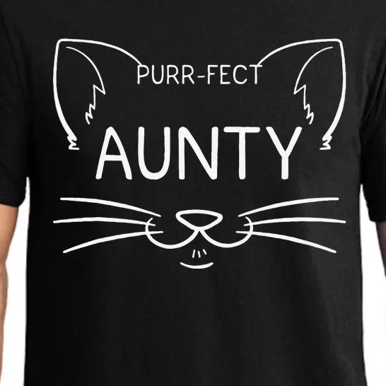 Purrfect Aunty Funny Cat Lover Aunt Aunties Kitty Owner Pajama Set