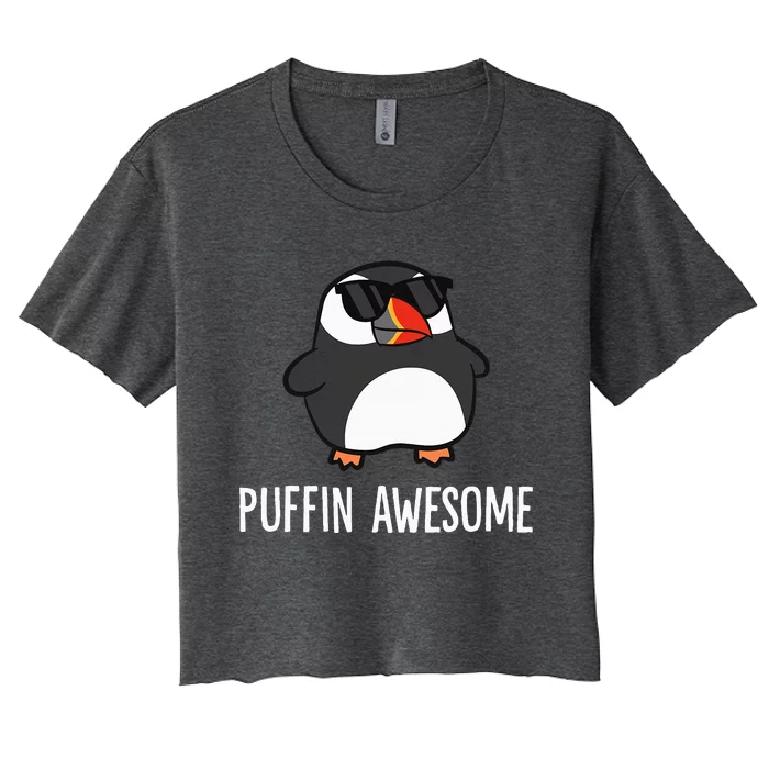 Puffin Awesome Funny Sea Bird Puffins Women's Crop Top Tee