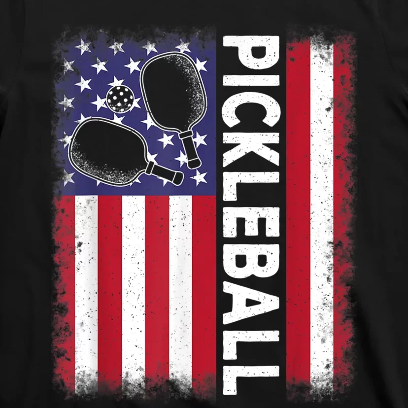 Pickleball American Flag Funny Pickleball Lover T-Shirt