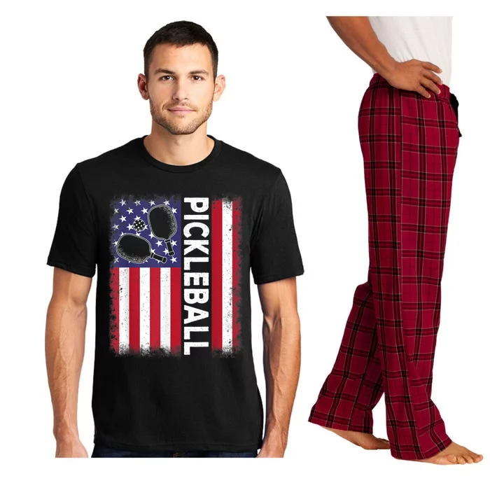 Pickleball American Flag Funny Pickleball Lover Pajama Set