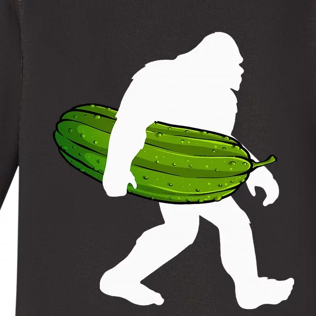 Pickle Art For Women Bigfoot Cucumber Baby Long Sleeve Bodysuit