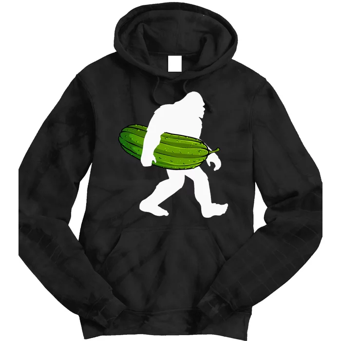 Pickle Art For Women Bigfoot Cucumber Tie Dye Hoodie