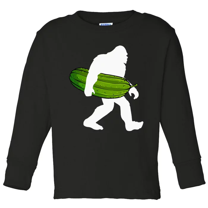 Pickle Art For Women Bigfoot Cucumber Toddler Long Sleeve Shirt